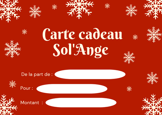 Carte cadeau Sol'Ange "Noël"