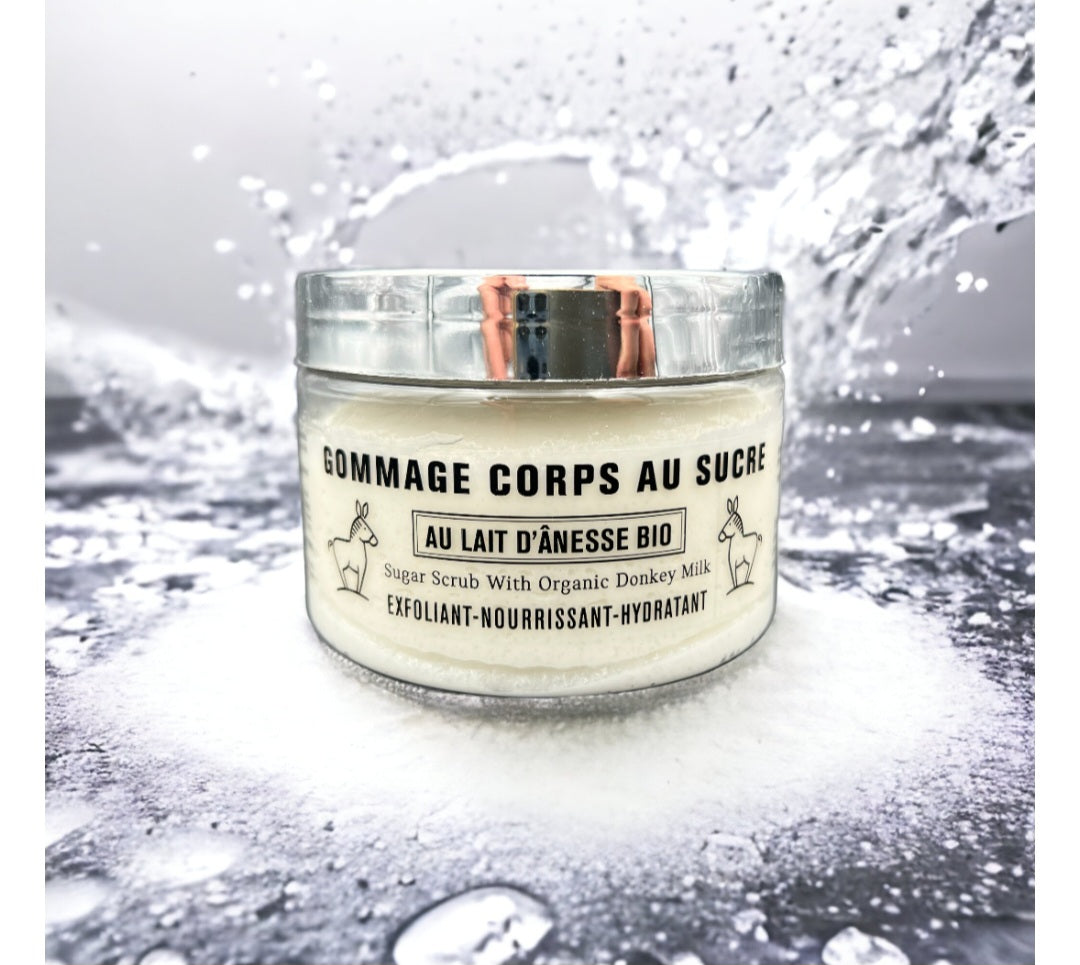 Gommage corps au sucre et au lait d'ânesse BIO 300ml